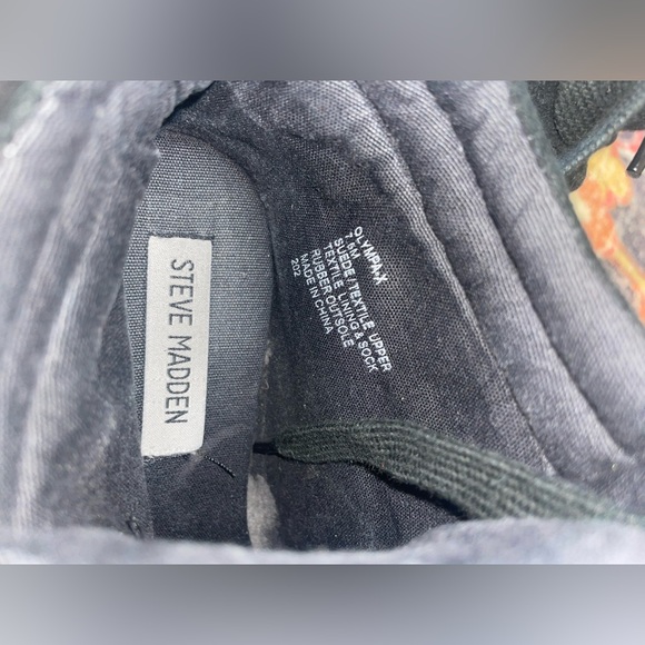 Steve Madden Sneakers Olympa-X High Heel Wedge Shoes
Black Suede Mesh 7.… - Picture 6 of 13